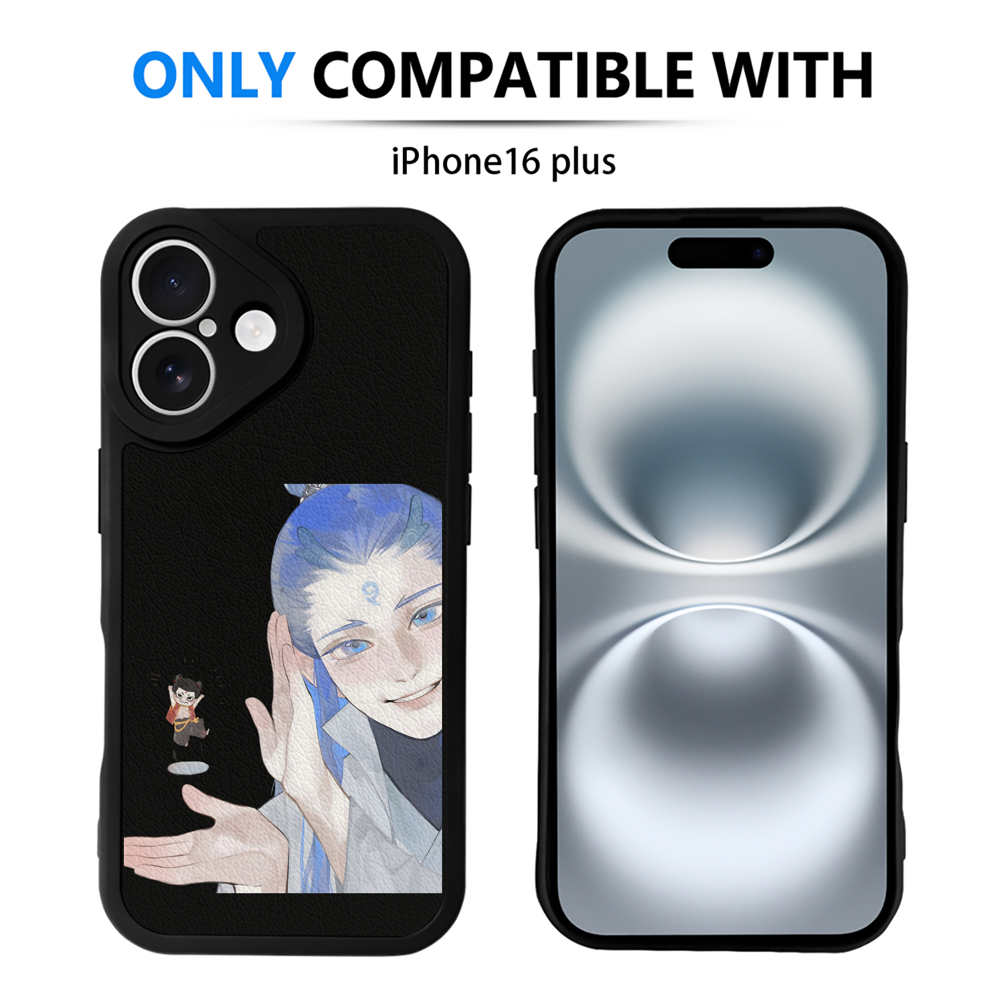 （画像用） Ne Zha 2 ナタ 魔童の大暴れ 【iPhone 16シリーズ対応】シリコンスマホケース（レザー調） 材質：シリコン